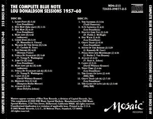Lou Donaldson : The Complete Blue Note Lou Donaldson Sessions 1957-60 (6xCD, Album, Mono, RE, RM + Box, Comp, Ltd, Num)