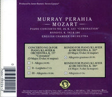 Load image into Gallery viewer, Mozart* - Murray Perahia, English Chamber Orchestra : Piano Concerto No. 26, K. 537 &quot;Coronation&quot; / Rondos, K. 382 &amp; 386 (CD, RE)
