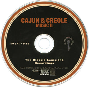 Various : The Classic Louisiana Recordings • Cajun & Creole Music II 1934/1937 (CD, Comp, RM)