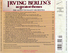 Load image into Gallery viewer, The Allen Toussaint Orchestra : Irving Berlin&#39;s 20 Greatest Themes (Dancing Cheek To Cheek) (CD)
