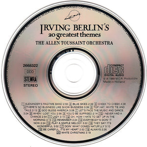 The Allen Toussaint Orchestra : Irving Berlin's 20 Greatest Themes (Dancing Cheek To Cheek) (CD)