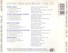 Load image into Gallery viewer, Detroit Junior / Luther &quot;Guitar Junior&quot; Johnson / Queen Sylvia Embry, Big Leon Brooks&#39; Blues Harp Band, Andrew Brown : Living Chicago Blues - Volume Number 4 (CD, Comp)
