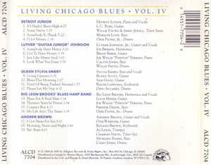 Detroit Junior / Luther "Guitar Junior" Johnson / Queen Sylvia Embry, Big Leon Brooks' Blues Harp Band, Andrew Brown : Living Chicago Blues - Volume Number 4 (CD, Comp)