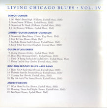 Load image into Gallery viewer, Detroit Junior / Luther &quot;Guitar Junior&quot; Johnson / Queen Sylvia Embry, Big Leon Brooks&#39; Blues Harp Band, Andrew Brown : Living Chicago Blues - Volume Number 4 (CD, Comp)
