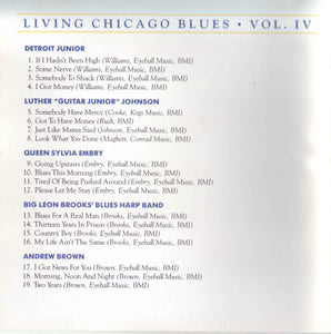 Detroit Junior / Luther "Guitar Junior" Johnson / Queen Sylvia Embry, Big Leon Brooks' Blues Harp Band, Andrew Brown : Living Chicago Blues - Volume Number 4 (CD, Comp)