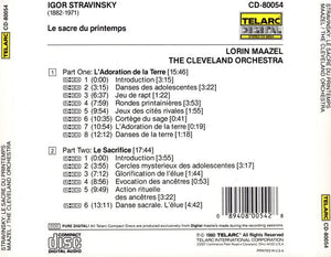 Stravinsky* / Lorin Maazel, The Cleveland Orchestra : Le Sacre Du Printemps (CD, Album, RE)