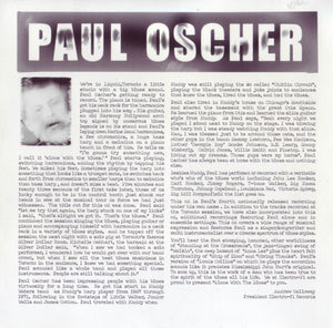 Paul Oscher : Alone With The Blues (CD, Album)