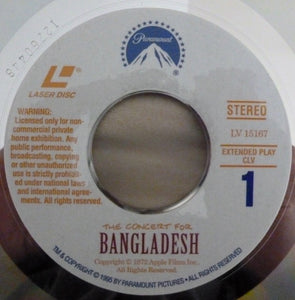 Various : The Concert For Bangladesh (Laserdisc, 12", NTSC, CLV)