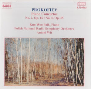 Prokofiev*, Kun Woo Paik, Polish National Radio Symphony Orchestra*, Antoni Wit : Piano Concertos No.2, Op.16 - No.5, Op.55 (CD, Album)