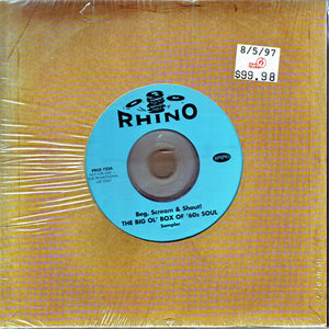 Various : Beg, Scream & Shout: The Big Ol' Box Of '60s Soul Sampler (CD, Comp, Mono, Promo)