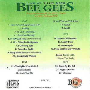 Bee Gees - Live At The Beep (CD, Comp, Unofficial)