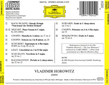 Load image into Gallery viewer, Horowitz* : Bach/Busoni · Chopin · Liszt · Moszkowski · Mozart · Rachmaninov · Schubert · Schumann · Scriabin (CD, Album)
