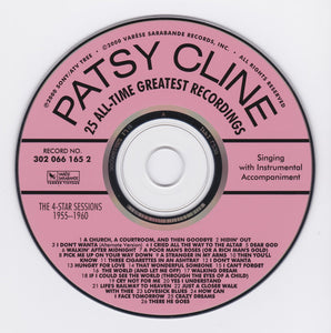 Patsy Cline : 25 All-Time Greatest Recordings (CD, Comp)