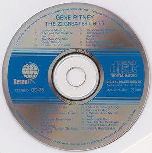 Gene Pitney : The 22 Greatest Hits (CD, Comp)