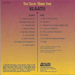 Klaatu : Two Classic Albums From Klaatu (CD, Comp)