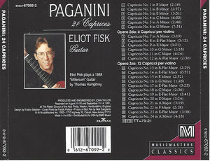 Paganini* – Eliot Fisk : 24 Caprices (CD, Album)