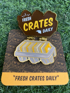 Dj Chicken George - Fresh Crates Daily Enamel Pin - Miscellaneous