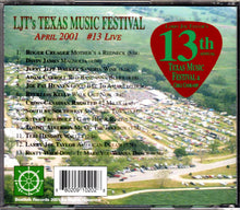 Load image into Gallery viewer, Various : LJT&#39;s Texas Music Festival, April 2001 #13 Live (CD, Album)
