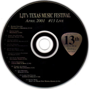 Various : LJT's Texas Music Festival, April 2001 #13 Live (CD, Album)