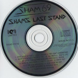 Sham 69 : Shams Last Stand - The Best Of Sham 69 Live!! (CD, Comp, RE)