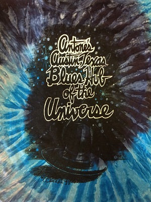 Antone's Blues Hub Of The Universe, Blue Tie Dye, 3xl - T-shirt