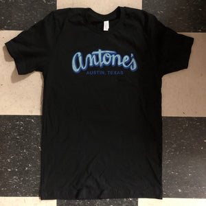 Antone's Blue Logo, Black W/ Blue Ink, 3xl - T-shirt