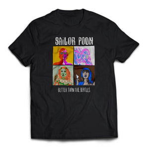 Sailor Poon Better Than The Beatles, Black, 2xl - T-shirt