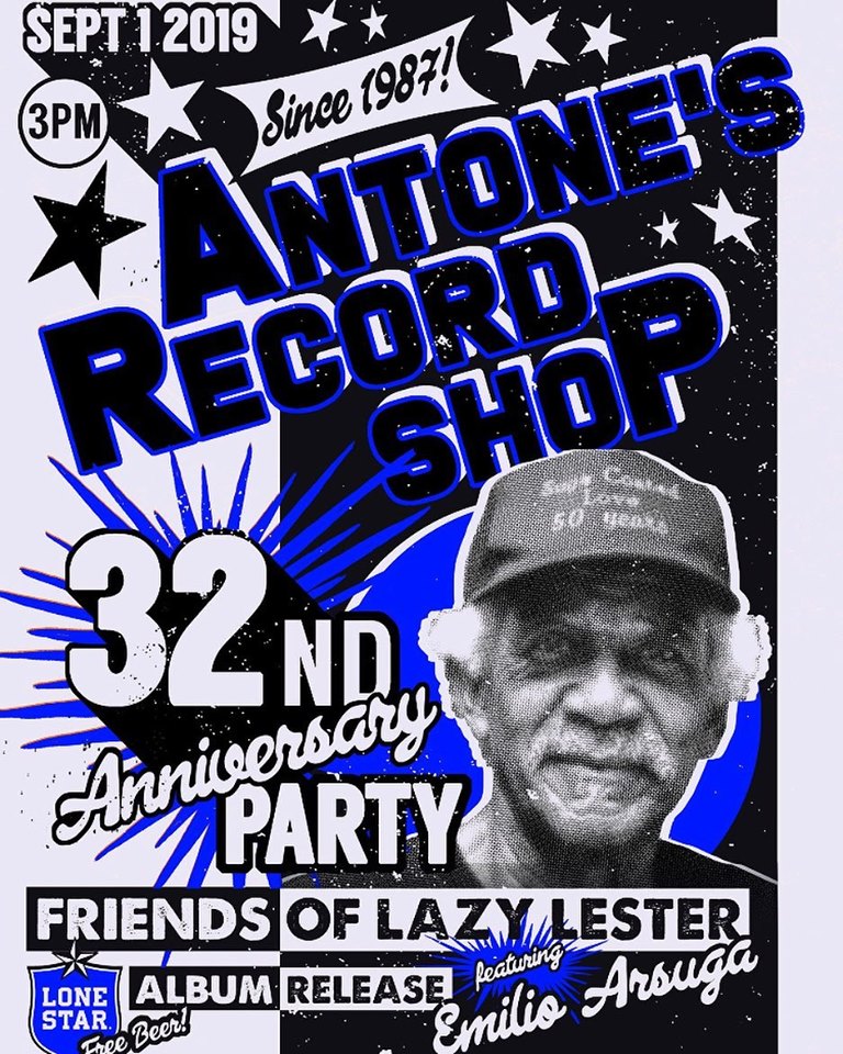 Antone's Record Shop 32nd Anniversary - Event Poster By Billie Buck - Poster
