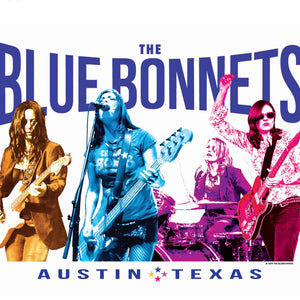 Bluebonnets Band, White, Women's Large - T-shirt