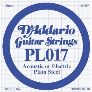 Single Guitar String - D'addario Pl017 - Music Equipment