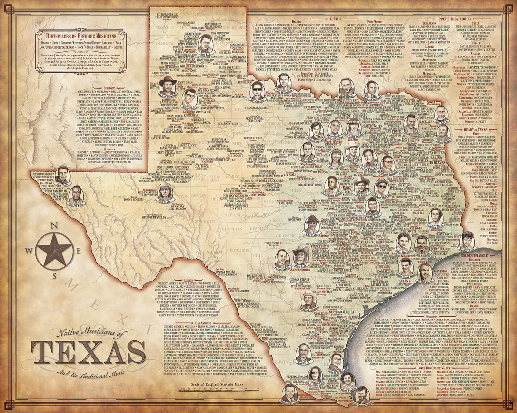 Texas Music Map