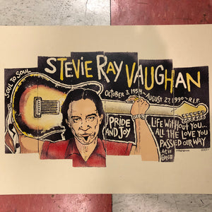 Stevie Ray Vaughan Guitar- Mojohand Poster