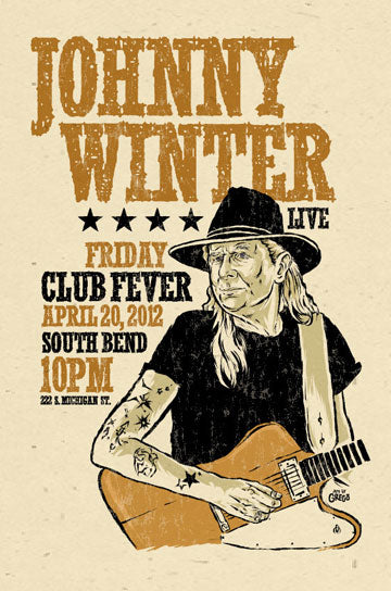 Johnny Winter - Mojohand Poster - Poster