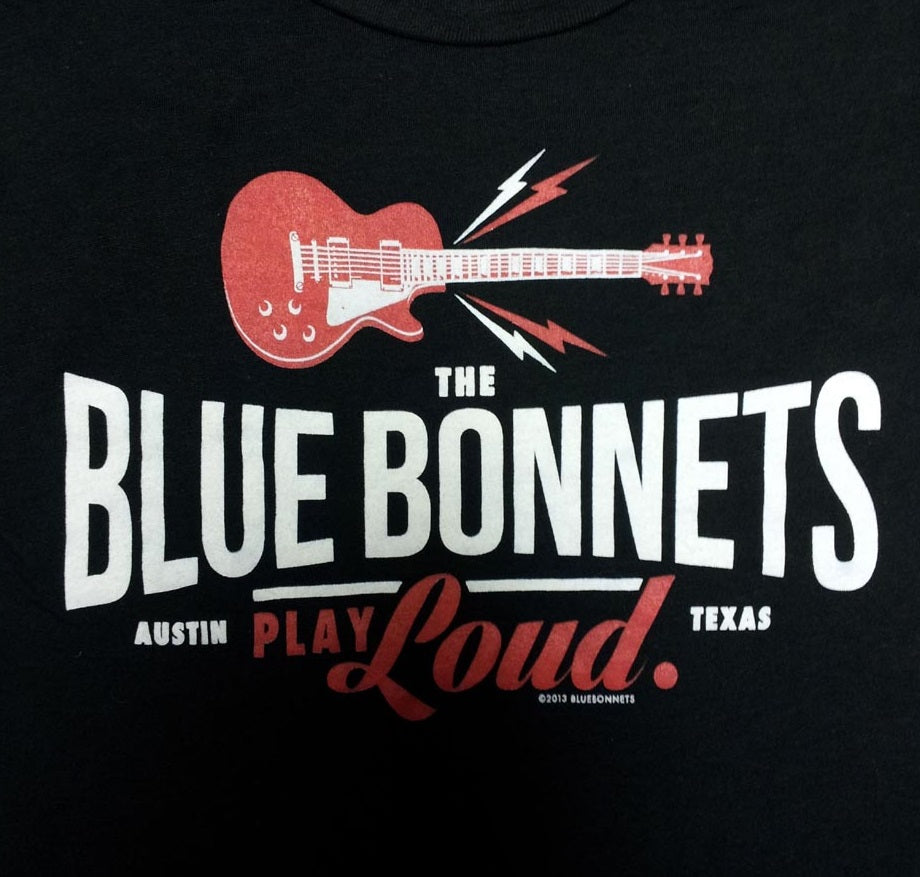 Bluebonnets Play Loud, Black, 2xl - T-shirt