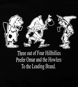 Omar & The Howlers Hillbillies, Black, Xl - T-shirt