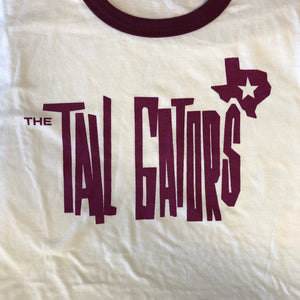 Tail Gators Ringer, Cream W/ Maroon, 2xl - T-shirt